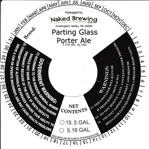 Naked Brewing Company Parting Glass Porter Ale