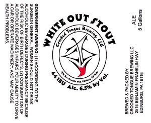 Crooked Tongue Brewing LLC White Out Stout