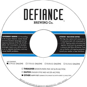 Defiance Brewing Co. Happy Feet