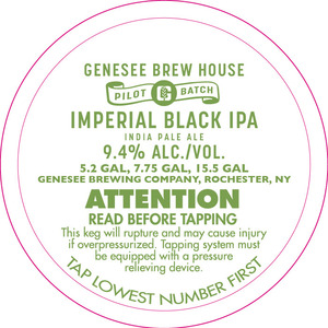 Genesee Brew House Imperial Black IPA February 2015