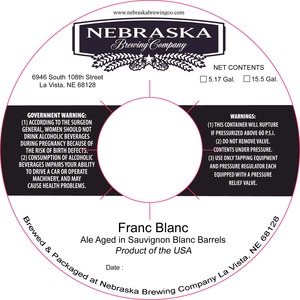 Nebraska Brewing Company Franc Blanc