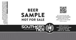 Southern Tier Brewing Company Sample