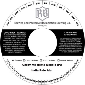 Carey Me Home Double Ipa 