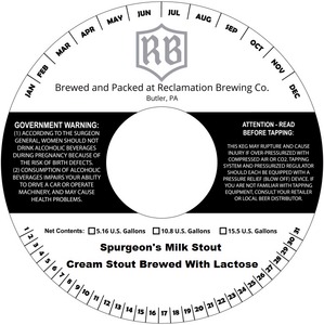 Spurgeon's Milk Stout 