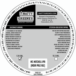 Natty Greene's Brewing Co. Mt. Mitchell February 2015