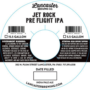 Lancaster Brewing Co. Jet Rock Pre Flight February 2015