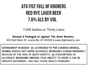 Against The Grain Brewery Atg Fist Full Of Kroners