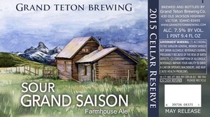 Grand Teton Brewing Company Sour Grand Saison