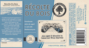 Tahoe Mountain Brewing Co. Recolte Du Bois