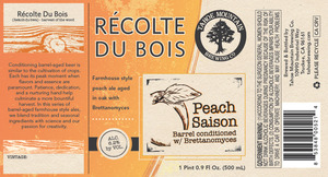 Tahoe Mountain Brewing Co. Recolte Du Bois Peach