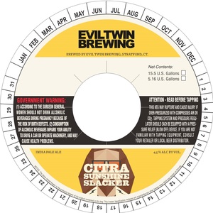 Evil Twin Brewing Citra Sunshine Slacker February 2015