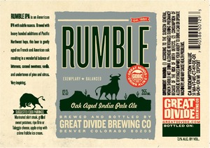 Great Divide Brewing Company Rumble