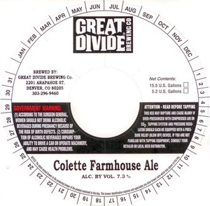 Great Divide Brewing Company Colette Farmhouse Ale