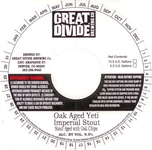 Great Divide Brewing Company Oak Aged Yeti