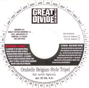 Great Divide Brewing Company Orabelle