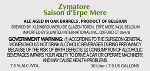 Zymatore Saison D'erpe Mere February 2015