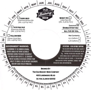 The Old Bakery Beer Company Double Stout February 2015