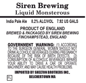 Siren Brewing Liquid Monsterous February 2015