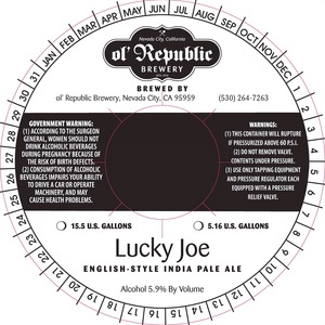 Ol' Republic Brewery Lucky Joe