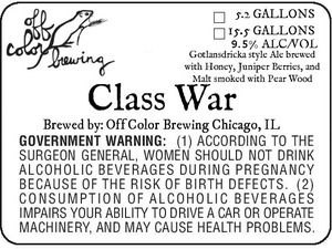 Off Color Brewing Class War