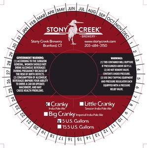 Stony Creek Brewey Cranky February 2015