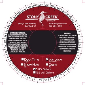 Stony Creek Brewery Sun Juice