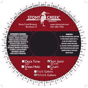 Stony Creek Brewery Sun Juice February 2015