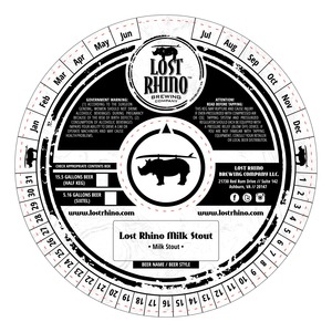 Lost Rhino Brewing Company Lost Rhino Milk Stout