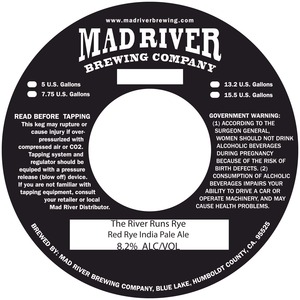 The River Runs Rye Red Rye India Pale Ale