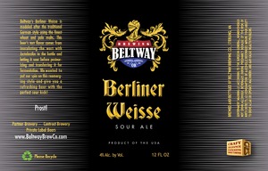 Beltway Brewing Company Berliner Weisse February 2015