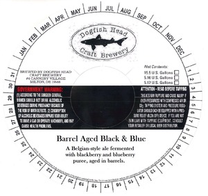 Dogfish Head Craft Brewery, Inc. Barrel Aged Black & Blue February 2015