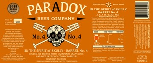 Paradox Beer Company In The Spirit Of Skully Barrel No.4