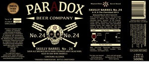 Paradox Beer Company Skully Barrel No. 24