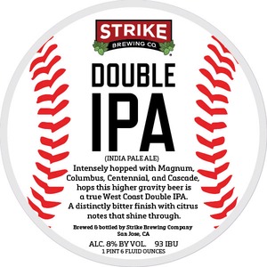 Strike Brewing Co Double IPA