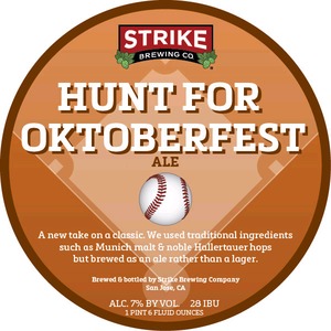 Strike Brewing Co Hunt For Oktoberfest March 2015