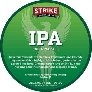 Strike Brewing Co IPA March 2015