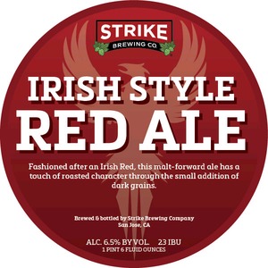 Strike Brewing Co Irish Style Red Ale March 2015