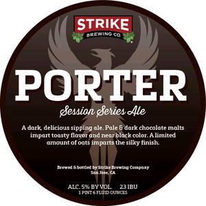 Strike Brewing Co Porter