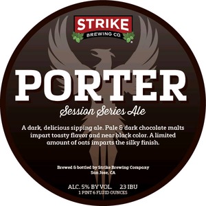 Strike Brewing Co Porter March 2015