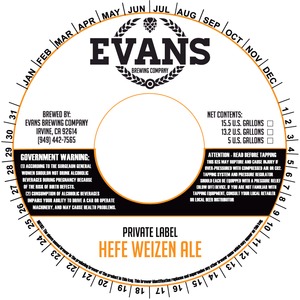 Private Label Hefe Weizen Ale February 2015