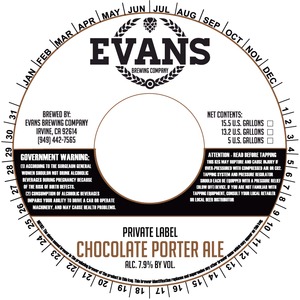 Private Label Chocolate Porter Ale February 2015