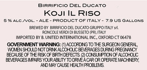 Birrificio Del Ducato Koji Il Riso February 2015