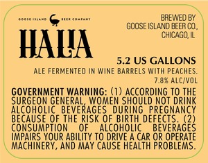Goose Island Beer Company Halia February 2015