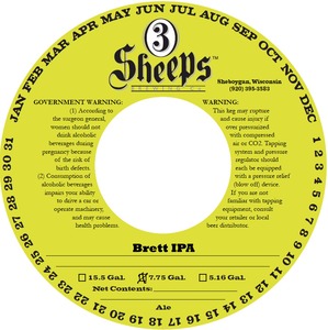 3 Sheeps Brewing Co. Brett IPA February 2015