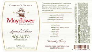 Mayflower Squanto Farmhouse Ale