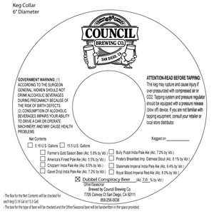 Council Brewing Co. Dubbel Conspiracy February 2015