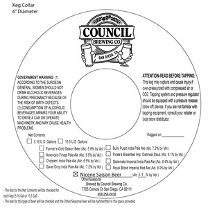 Council Brewing Co. Nicene