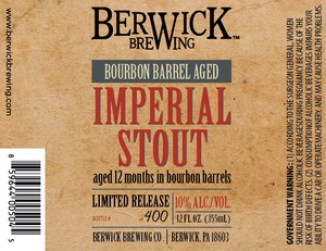 Bourbon Barrel Aged Imperial Stout February 2015