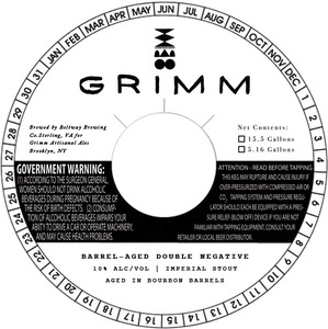 Grimm Barrel Aged Double Negative February 2015