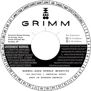 Grimm Barrel Aged Double Negative